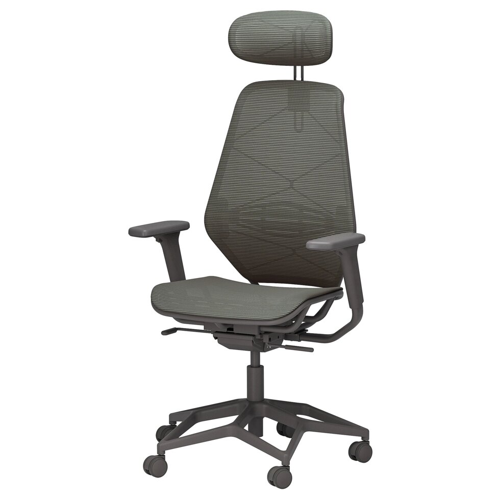 ІКЕА STYRSPEL, 205.220.32 Ігрове крісло, офіс, темно-сірий, сірий від компанії MyHome - фото 1