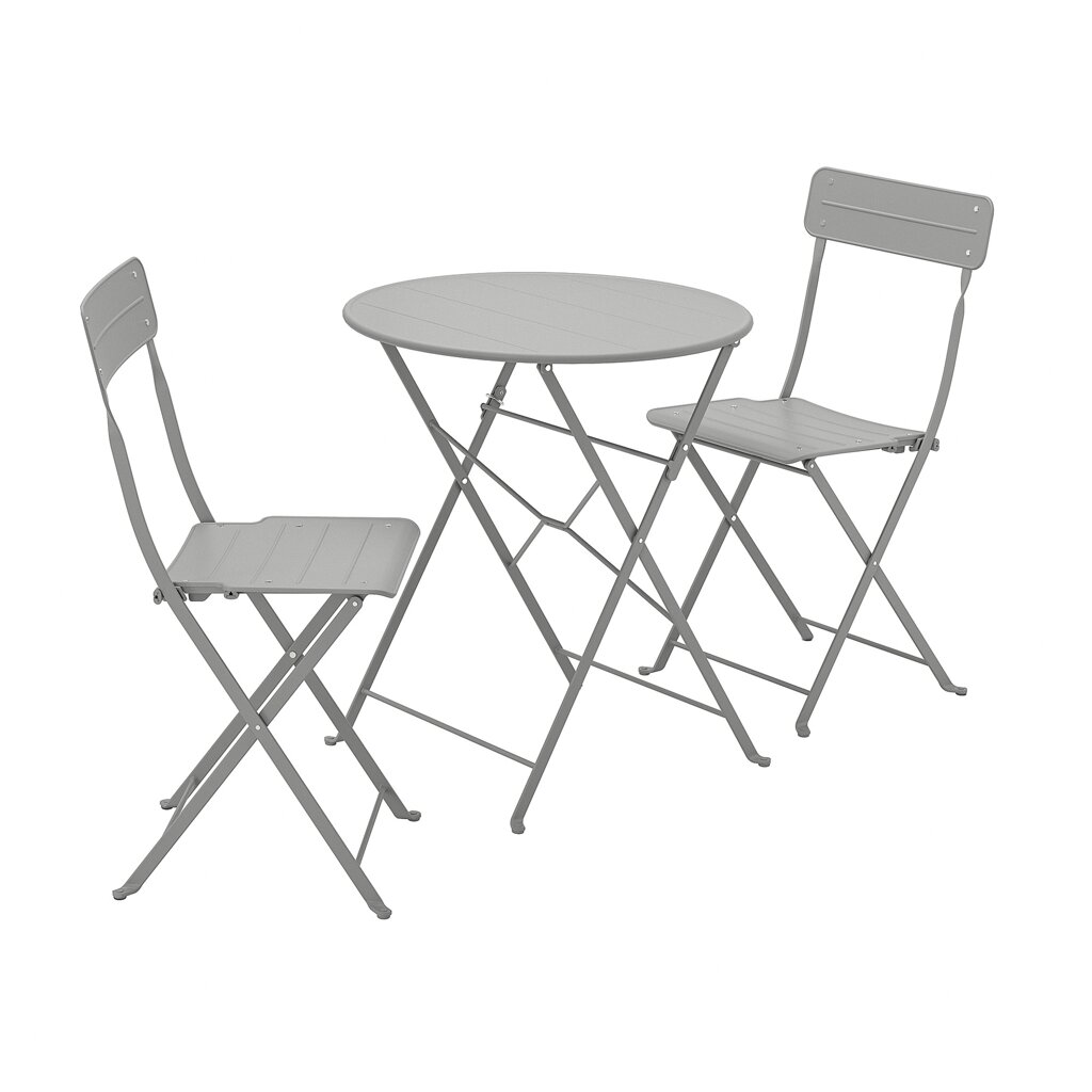 ІКЕА SUNDSÖ, 294.349.22 Стіл + 2 стільці, назовні, сірий, сірий від компанії MyHome - фото 1