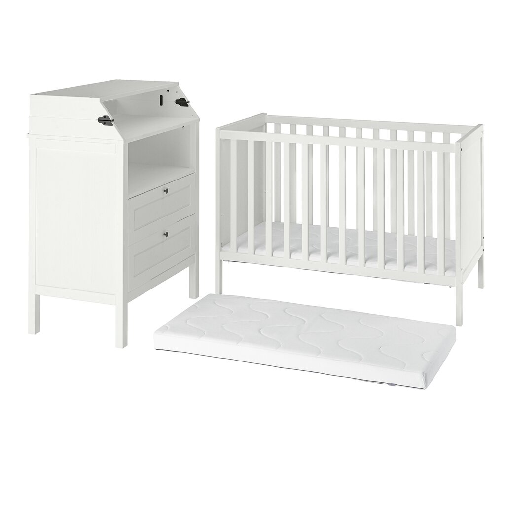 ІКЕА SUNDVIK СУНДВІК, 694.158.46 Комплект дитячих меблів з 3 предметів, білий від компанії MyHome - фото 1