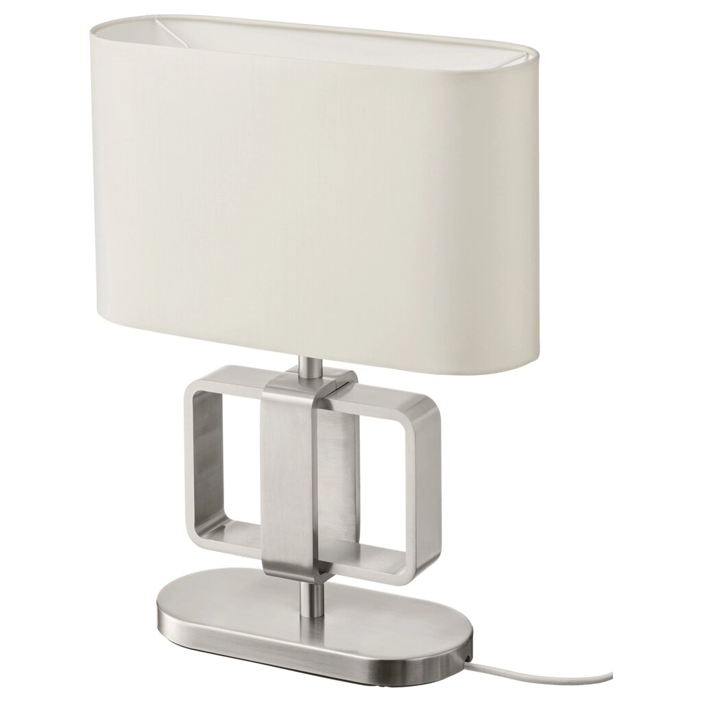 ІКЕА UPPVIND, 304.303.86 Настільна лампа, нікельований, білий, 47 см від компанії MyHome - фото 1