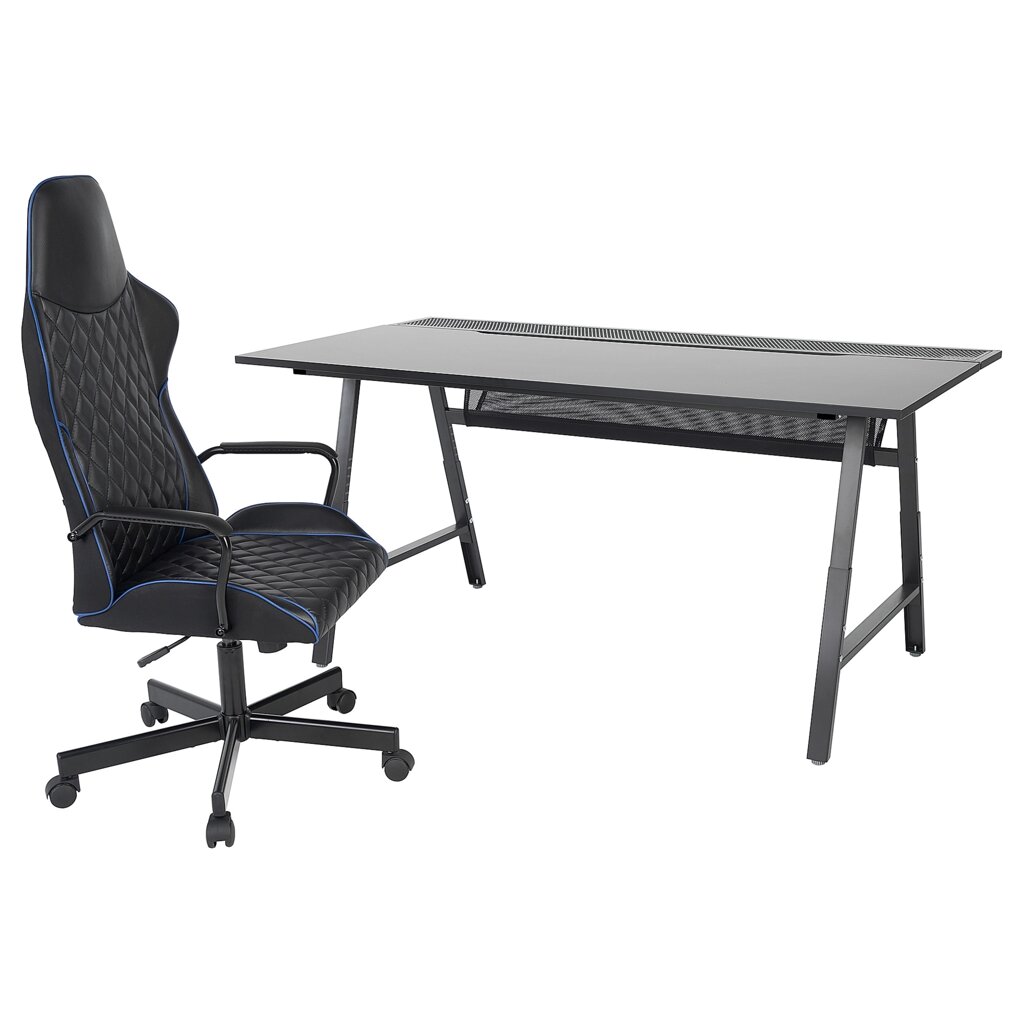 ІКЕА UTESPELARE, 194.407.06 Ігровий стіл та стілець, чорний від компанії MyHome - фото 1