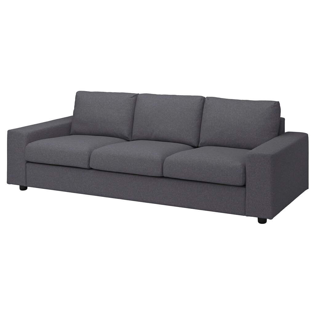 ІКЕА VIMLE ВІМЛЕ, 194.013.33 3-місний диван, з широкими підлокітниками, ГУННАРЕД класичний сірий... від компанії MyHome - фото 1