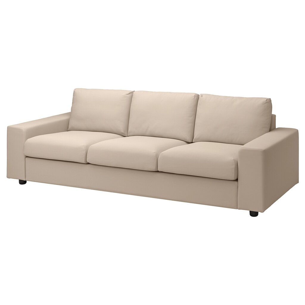 ІКЕА VIMLE ВІМЛЕ, 594.014.30 3-місний диван, з широкими підлокітниками, ХАЛЛАРП бежевий від компанії MyHome - фото 1