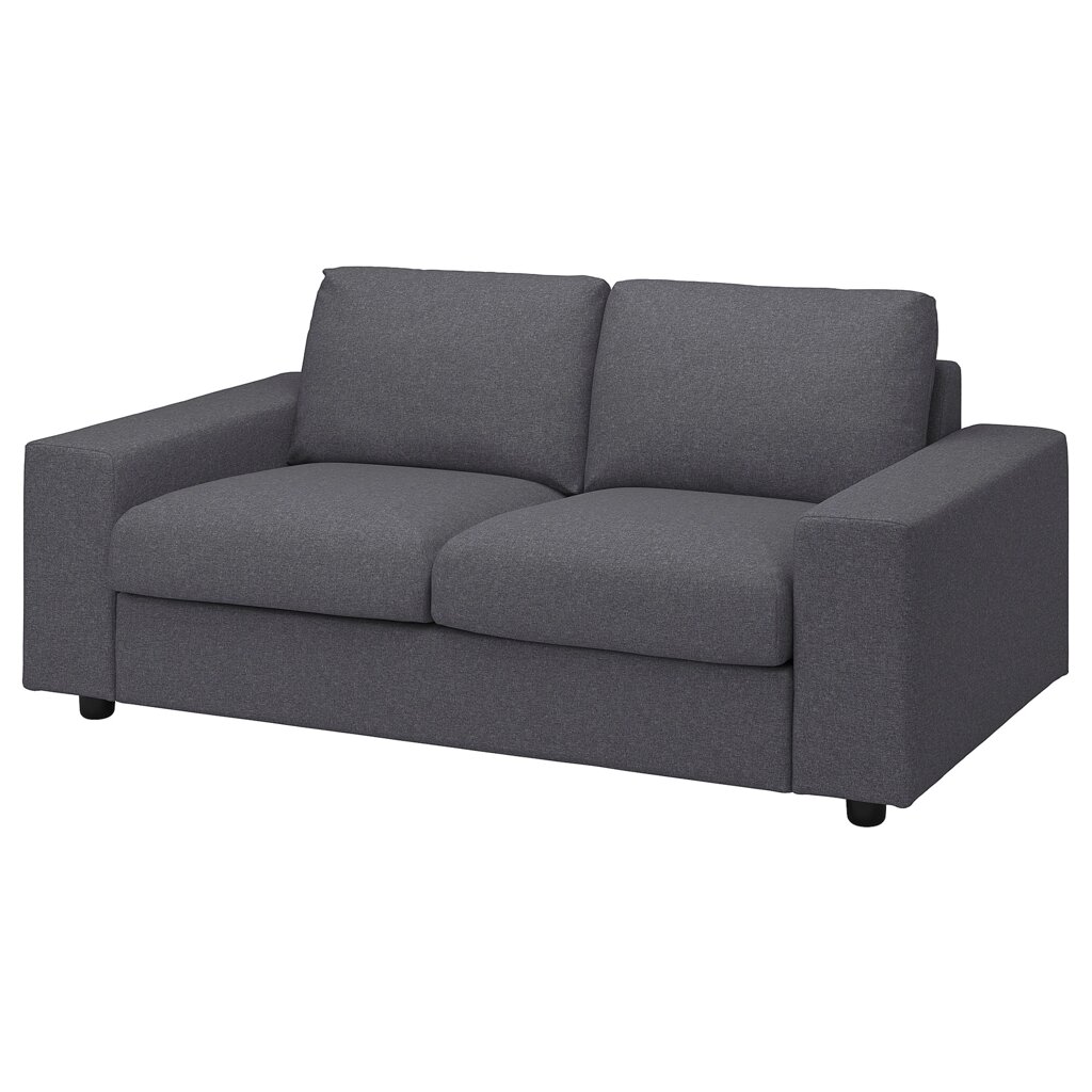 ІКЕА VIMLE ВІМЛЕ, 994.005.46 2-місний диван, з широкими підлокітниками Gunnared, середньо-сірий від компанії MyHome - фото 1