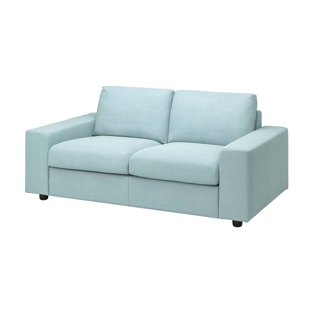 ІКЕА VIMLE ВІМЛЕ, 994.005.51 2-місний диван, з широкими підлокітниками, Саксемара світло-блакитна від компанії MyHome - фото 1