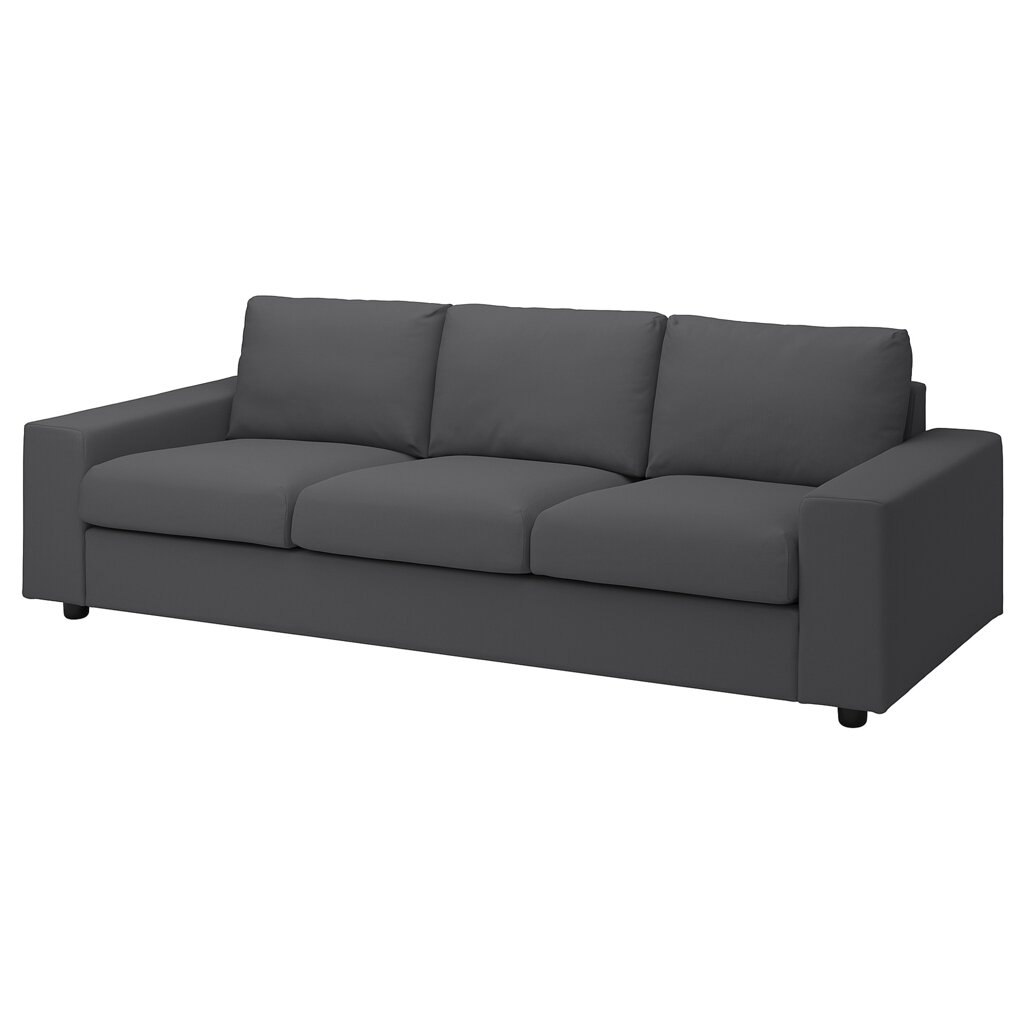 ІКЕА VIMLE ВІМЛЕ, 994.014.33 3-місний диван, з широкими підлокітниками, ХАЛЛАРП сірий від компанії MyHome - фото 1