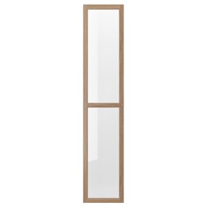 ІКЕА OXBERG ОКСБЕРГ, 404.774.15 Скляні двері, імітація дуба, 40x192 см