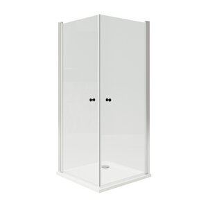 ІКЕА OPPEJEN / FOTINGEN, 593.262.52 2 -дверна душова кабіна, душовий піддон, білий, 90х90х205 см...
