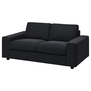 ІКЕА VIMLE ВІМЛЕ, 394.005.54 2-місний диван, з широкими підлокітниками, Саксемара чорно-синя
