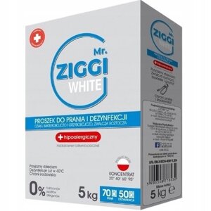 Містер Ziggi порошок для прання білого кольору 5 кг білий гіпоалергенний для дезінфекції білого 5кг