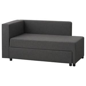 ІКЕА BYGGET, 605.030.84 Диван, розкладний диван, Кніса., темно-сірий з контейнером