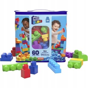 Mega Bloks іграшкові блоки в пластиковому мішку для хлопчиків 60 кубиків Fisher Price елементів 1+