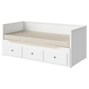 ІКЕА HEMNES ХЕМНЕС, 393.909.46 Кушетка з 3 висувними ящиками, 2 матраци, білий, Vannareid hard, 80x200 см