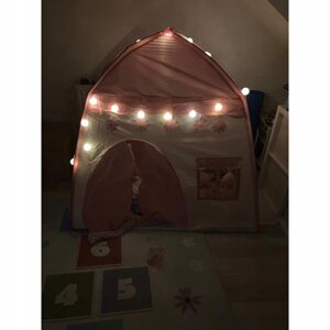 Намет для дітей будиночок Kruzzel для дітей від 3 років + замок для дому саду палацу набір гірлянди з Led