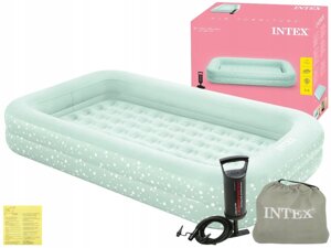 Одноособовий матрац Intex 132 71 10 см сірий надувний для дітей дитини 168x107 + насос модель 2025