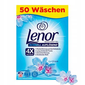 Порошок для прання Lenor білий 3 кг німецький Aprilfrisch 3kg 50 прань De