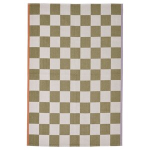 ІКЕА KLASSRUM, 005.558.63 Тканий килим, білий, зелений, 133x195 см