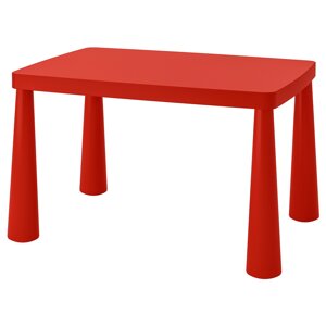 ІКЕА MAMMUT МАММУТ, 603.651.67 Дитячий стіл, всередину, ззовні червоний, 77x55 см