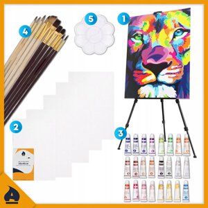 Набір для малювання "майстерворк" 41 шт. Xxxl для дітей художній мольберт креативний подарунок