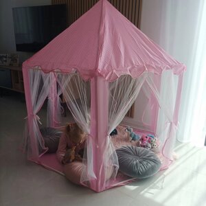 Намет для дітей "замок" палац Kruzzel 3 роки + хатинка для осели кімнати саду садовий великий рожевий