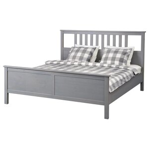 ІКЕА HEMNES ХЕМНЕС, 592.471.94 Каркас ліжка, пофарбований у сірий колір., 160x200 см