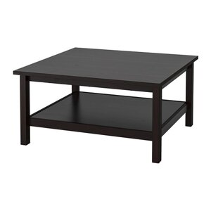 ІКЕА HEMNES ХЕМНЕС, 101.762.92 Журнальний столик, чорний і коричневий, 90x90 см