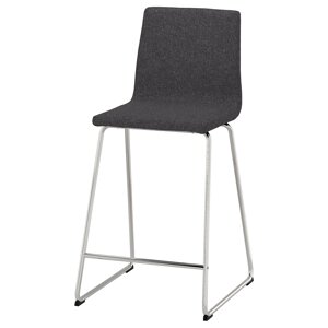 ІКЕА LILLÅNÄS, 905.347.91 Барний стілець, хром, Gunnared темно-сірий, 63 см