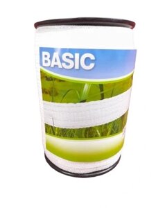 Стрічка для огорожі Basic, 200м шт. 20мм, біла стрічка для огорожі Basic 20мм 200м для пастуха з 4 провідниками біла