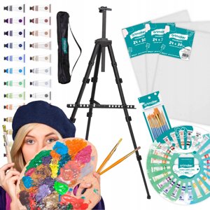 Артмейкер набір для малювання 39 шт. художній мольберт фарби полотна для дітей