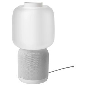 ІКЕА SYMFONISK, 994.309.25 Лампа, динамік з wifi, скляний абажур, білий