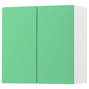 ІКЕА SMÅSTAD СМОСТАД, 593.899.56 Настінна шафа, білий зелений, з 1 полицею, 60x32x60 см