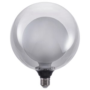 ІКЕА MOLNART, 505.139.36 Світлодіодна лампа E27 100 люмен, подвійна кулька сірого прозорого скла...