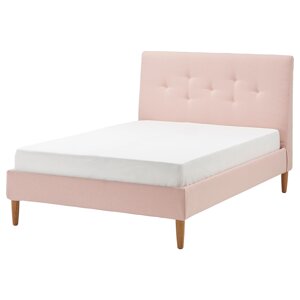 ІКЕА IDANÄS ІДАНЕС, 204.589.36 М'який каркас ліжка, Gunnared блідо-рожевий, 140x200 см