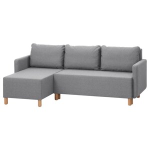 ІКЕА BENNEBOL, 704.856.35 3-місний диван-ліжко, з шезлонг сірим