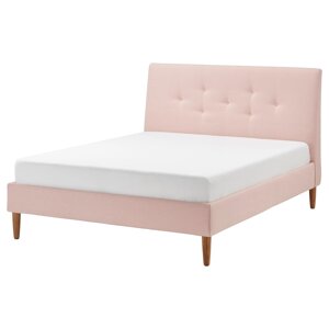 ІКЕА IDANÄS ІДАНЕС, 604.589.44 М'який каркас ліжка, Gunnared блідо-рожевий, 160x200 см