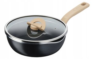 Сковорода традиційна Tefal One Pick 22 см з неприлипаючим (неприлипаюча) покриттям глибока з кришкою для індукційної