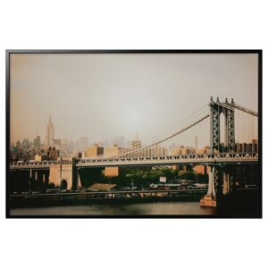 ІКЕА BJÖRKSTA Б'ЄРКСТА, 493.848.55 Картина в рамці, Манхеттенський міст, чорний, 118x78 см