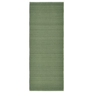 ІКЕА TIDTABELL, 605.730.53 Тканий килим, зелений, 80x200 см