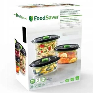 Вакуумні контейнери Foodsaver Fresh Ffc026x чорні 3 штуки для харчових продуктів кави маринування комплект