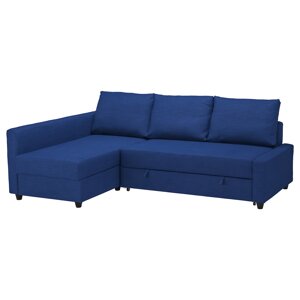 ІКЕА FRIHETEN ФРІХЕТЕН, 492.975.61 Кутовий диван зі спальним місцем, Скіфтебо синій