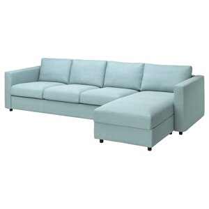 ІКЕА VIMLE ВІМЛЕ, 493.995.31 4-місний диван із кушеткою, Саксемара світло-блакитна