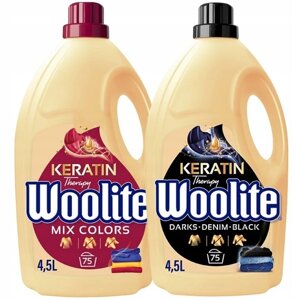 Універсальний рідкий засіб для прання Woolite 4,5 Color Black 2x4,5l (150 пр)