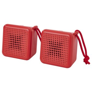 ІКЕА VAPPEBY, 395.426.62 Bluetooth-динаміки, червоний, 2 шт. водонепроникні