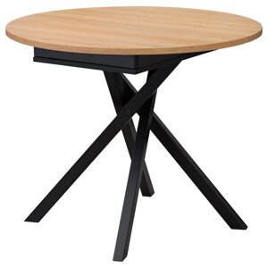 ІКЕА GRANSTORP, 005.115.34 Розкладний стіл, дуб, чорний, 90, 120x90 см