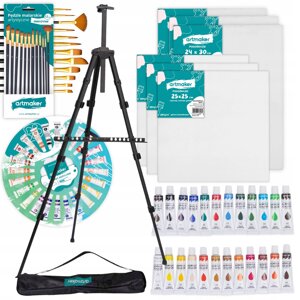 Великий набір для живопису художнича мольберт фарби подарунок для дітей