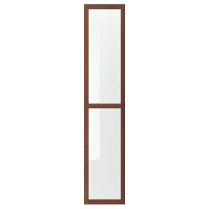 ІКЕА OXBERG ОКСБЕРГ, 303.233.67 Скляні двері, шпон коричневого ясена, 40x192 см