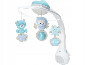 Проектор-карусель до ліжечка 3в1 в-kids (синій) карусель кольори