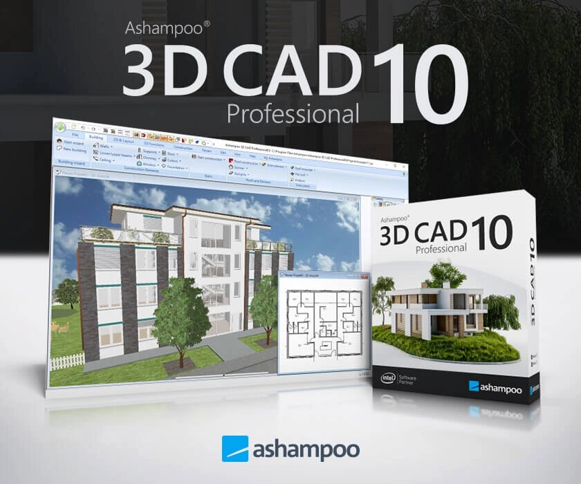 3D планувальник будинку - Ashampoo 3D CAD Professional 10, 1 ПК, безтермінова ліцензія від компанії Pokupka-SHOP - фото 1