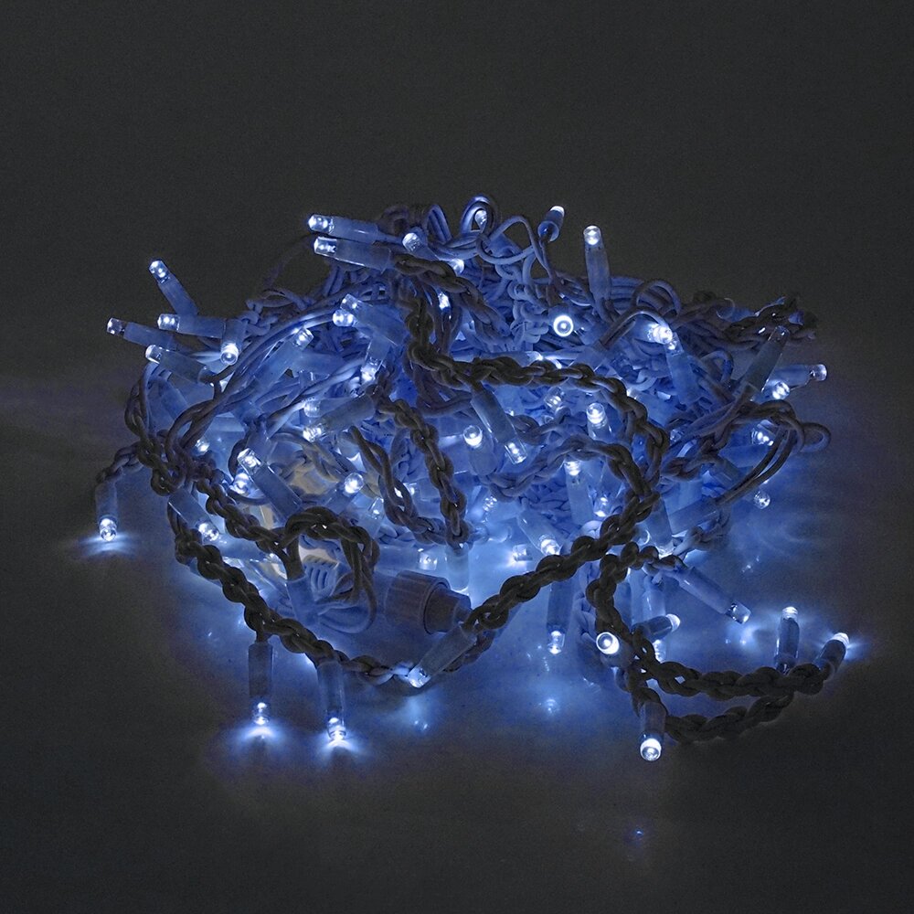 Гірлянда 120LED Дощ (Blue), 1 режим, 3 * 0.5 метра, біла ізоляція, BOX від компанії Pokupka-SHOP - фото 1