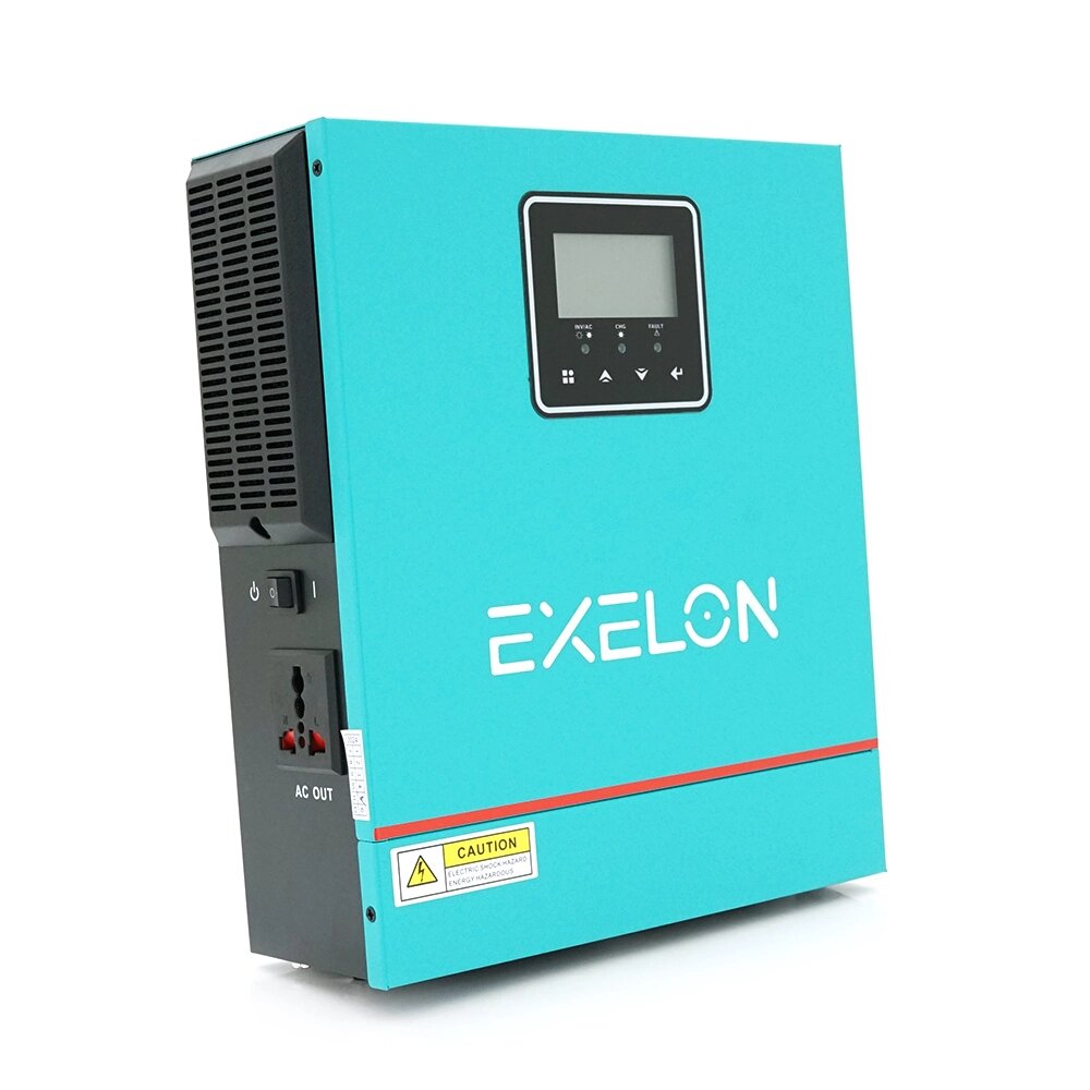 Інвертор Exelon EXS-1000/12, 1000VA, 12V, струм заряду 0-40A, MPPT (20-150VDC, 80A), 290x240x91mm, 3.5 kg від компанії Pokupka-SHOP - фото 1